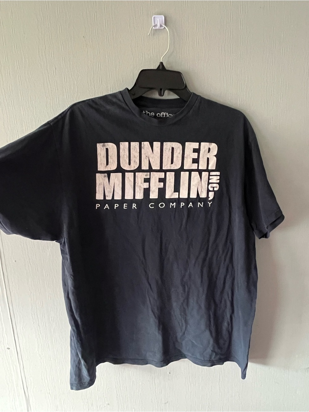 Dunder Mifflin Logo Tee - Navy Graphic T-Shirt